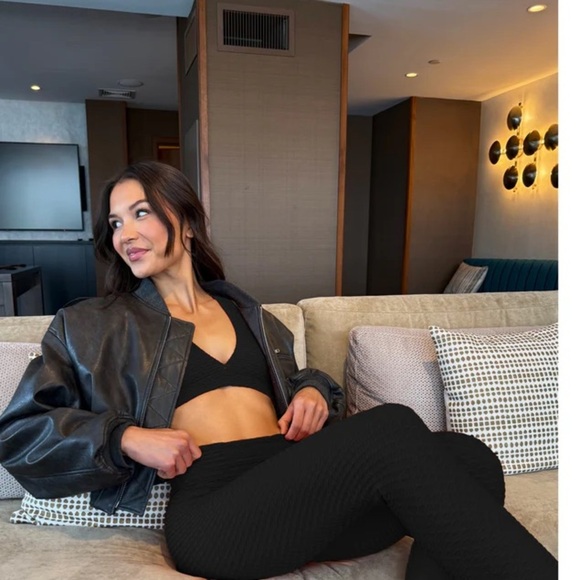 Booty by Brabants CROCO SKIN SEAMLESS LEGGINGS BLACK - Picture 2 of 6